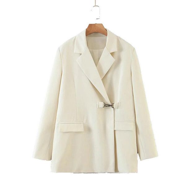 women's suits & blazers niche design sense waist white suit women 2021 spring and autumn european american style casual simple fashion, White;black
women's suits & blazers niche design sense waist white suit women 2021 spring and autumn european american style casual simple fashion, White;black