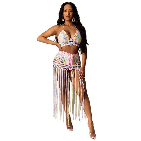 crochet tassel two piece skirt set beach dress suit summer outfit womens 2021 2 piece matching sets d48-eb26, White
crochet tassel two piece skirt set beach dress suit summer outfit womens 2021 2 piece matching sets d48-eb26, White