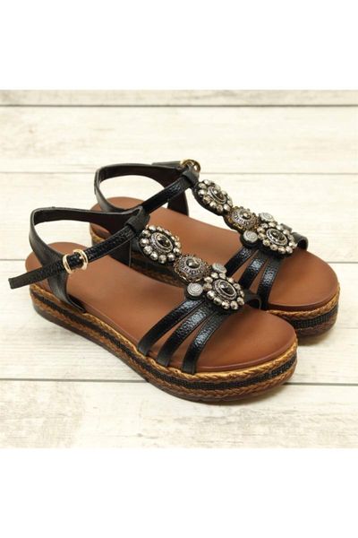 sandals women black beaded thick soled
sandals women black beaded thick soled