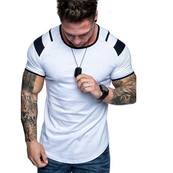 ew men's summer short sleeve t-shirt round neck shoulder matching casual menswear solid color tx003, White;black
ew men's summer short sleeve t-shirt round neck shoulder matching casual menswear solid color tx003, White;black