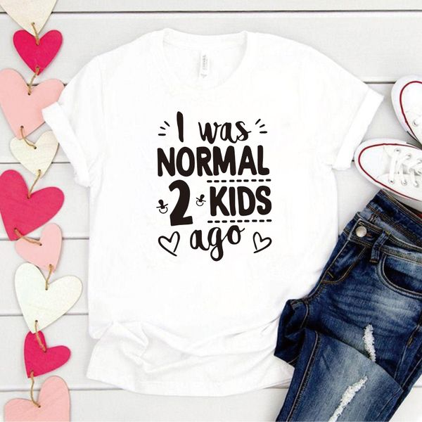 i was normal 2 kids ago print women t-shirt short sleeve mom life t-shirt women tee mother's day gift for lady clothes c0220, White
i was normal 2 kids ago print women t-shirt short sleeve mom life t-shirt women tee mother's day gift for lady clothes c0220, White