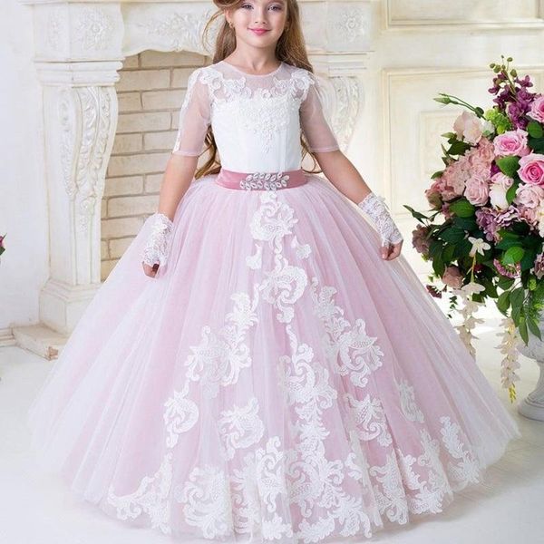 girl's dresses luxury pink flower girl dress vintage half sleeve kids birthday lace party pageant princess gown formal for wedding, Red;yellow
girl's dresses luxury pink flower girl dress vintage half sleeve kids birthday lace party pageant princess gown formal for wedding, Red;yellow