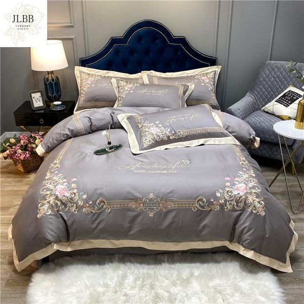 bedding sets luxury gray 100s satin egyptian cotton flowers embroidery set king duvet cover bed sheet pillowcases home textiles
bedding sets luxury gray 100s satin egyptian cotton flowers embroidery set king duvet cover bed sheet pillowcases home textiles