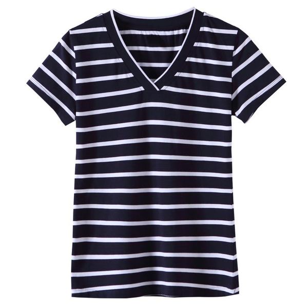 women's t-shirt 2021 summer short-sleeved striped shirt ladies slim v-neck stitching cotton large size bottoming, White
women's t-shirt 2021 summer short-sleeved striped shirt ladies slim v-neck stitching cotton large size bottoming, White
