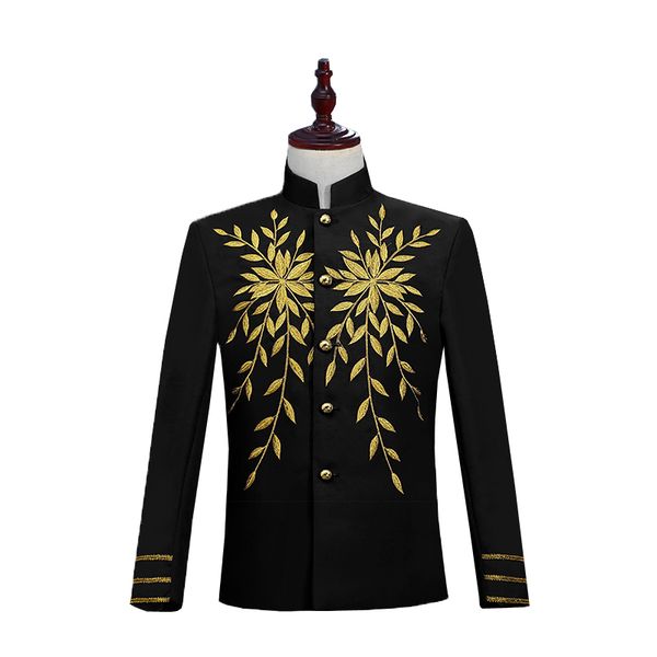 red white black embroidery jacket coat stand collar court dress nightclub men singer teams chorus costume host stage blazers, Black;red
red white black embroidery jacket coat stand collar court dress nightclub men singer teams chorus costume host stage blazers, Black;red