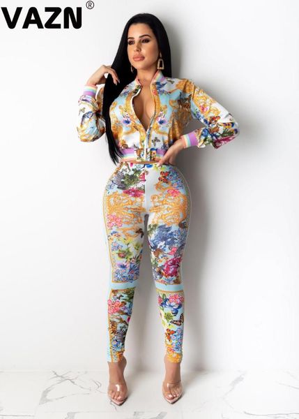 two piece dress vazn high-end untidy daily overalls tracksuits fresh clear print long sleeve pants elastic women 2 set, White
two piece dress vazn high-end untidy daily overalls tracksuits fresh clear print long sleeve pants elastic women 2 set, White
