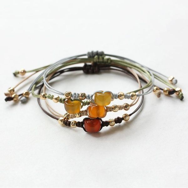 charm bracelets handmade 14k gold bead knotted rope agate fine bracelet lucky bangle for women gift original design jewelry dropship, Golden;silver
charm bracelets handmade 14k gold bead knotted rope agate fine bracelet lucky bangle for women gift original design jewelry dropship, Golden;silver