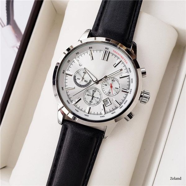 mens luxury watches quartz movement 44mm all dial work hugo chronograph designer clock leather band waterproof montre de luxe bos watch, Slivery;brown
mens luxury watches quartz movement 44mm all dial work hugo chronograph designer clock leather band waterproof montre de luxe bos watch, Slivery;brown