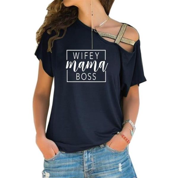 women's t-shirt 2021 summer wife mom mother's day oblique shoulder kawaii woman t-shirts plus size female clothes, White
women's t-shirt 2021 summer wife mom mother's day oblique shoulder kawaii woman t-shirts plus size female clothes, White