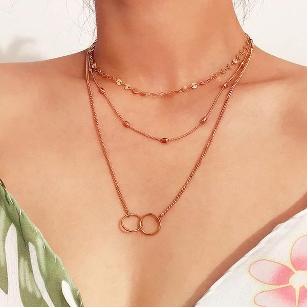 pendant necklaces vintage multilayers sequins double round circle women geometric clavicle necklace fashion jewelry xr1778, Silver
pendant necklaces vintage multilayers sequins double round circle women geometric clavicle necklace fashion jewelry xr1778, Silver
