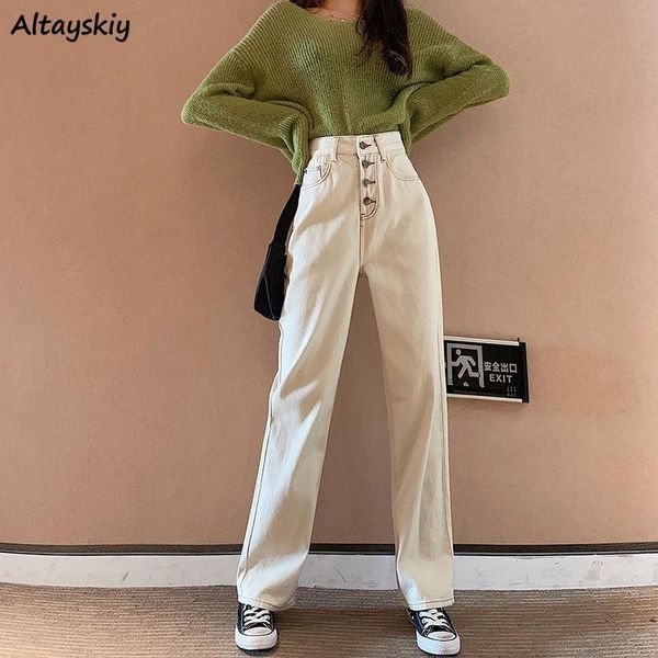 women's jeans apricot women button full length japanese style chic trendy leisure all-match slim retro straight girl college, Blue
women's jeans apricot women button full length japanese style chic trendy leisure all-match slim retro straight girl college, Blue