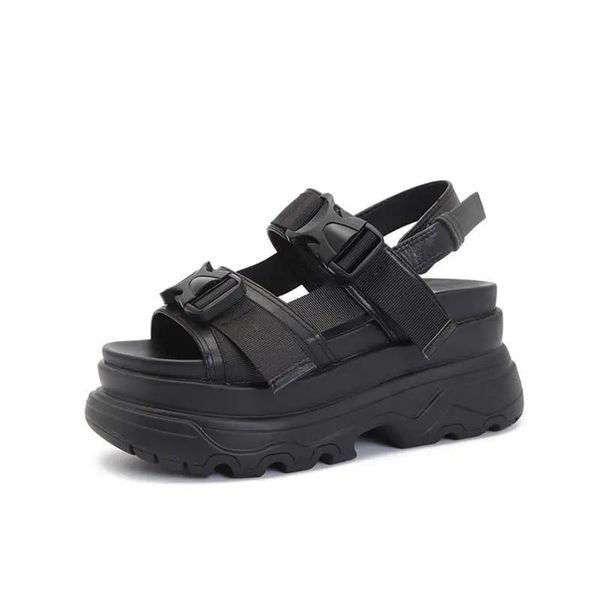 sandals 2021 summer 8cm platform women wedge high heels shoes buckle leather canvas zapatos mujer wedges woman sandal, Black
sandals 2021 summer 8cm platform women wedge high heels shoes buckle leather canvas zapatos mujer wedges woman sandal, Black