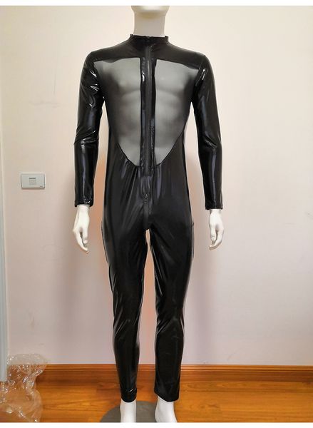 catsuit costumes men wetlook faux leather bodysuit latex catsuit erotic mesh lingerie zentai fetish body wear jumpsuit open crotch clubw, Black
catsuit costumes men wetlook faux leather bodysuit latex catsuit erotic mesh lingerie zentai fetish body wear jumpsuit open crotch clubw, Black