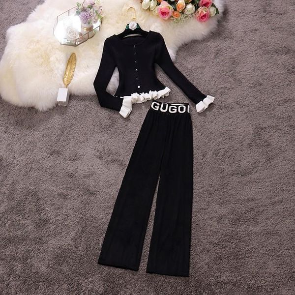 popular women's casual clothing set patchwork colors knitted sweater cardigan and wide leg velvet pants tn139, White
popular women's casual clothing set patchwork colors knitted sweater cardigan and wide leg velvet pants tn139, White