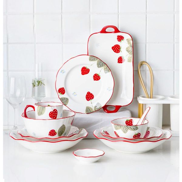 bowls single cutlery set ceramic cute strawberry creative bowl plate fruit dinner breakfast
bowls single cutlery set ceramic cute strawberry creative bowl plate fruit dinner breakfast