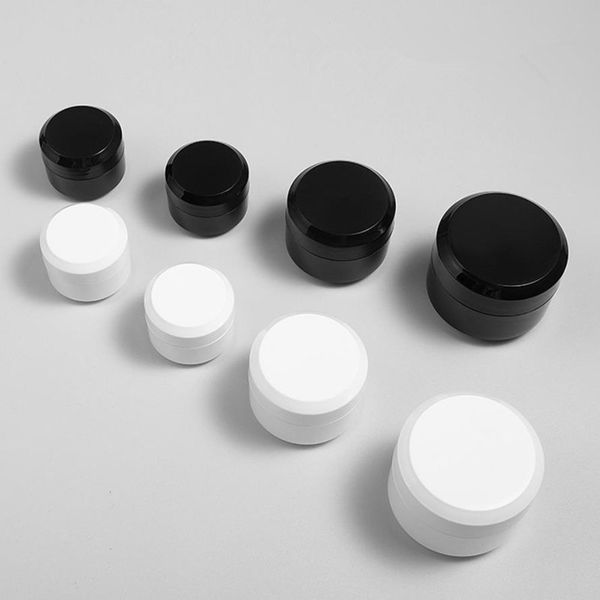 white black refillable bottles travel face cream cosmetic container plastic empty makeup jar pot
white black refillable bottles travel face cream cosmetic container plastic empty makeup jar pot
