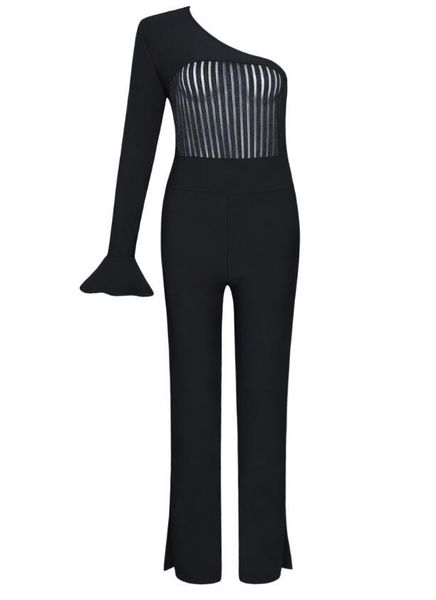 women's jumpsuits & rompers arrival single sleeve sparkly bandage jumpsuit 2021 celebrity designer fashion, Black;white
women's jumpsuits & rompers arrival single sleeve sparkly bandage jumpsuit 2021 celebrity designer fashion, Black;white
