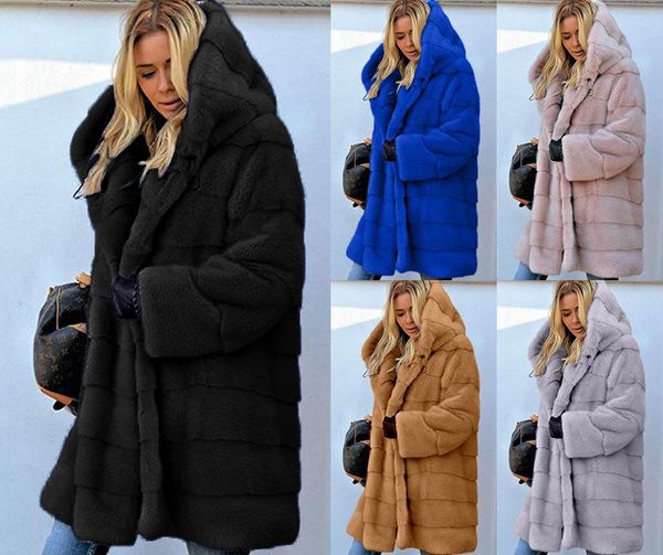 women's fur & faux gamporl 2021 fall/winter fashion coats and jackets for women mid-length solid color loose plush hooded warm jacket, Black
women's fur & faux gamporl 2021 fall/winter fashion coats and jackets for women mid-length solid color loose plush hooded warm jacket, Black