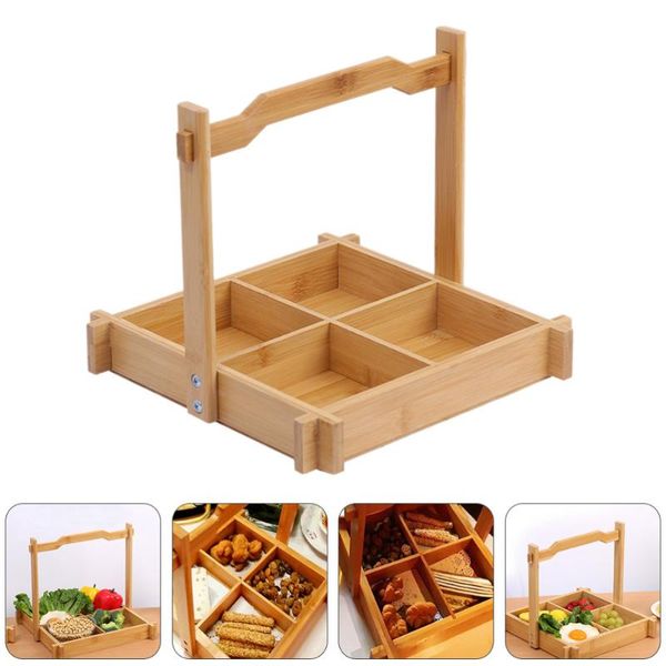 dishes & plates 1pc 4 compartments sushi plate practical wooden divided snack tray box
dishes & plates 1pc 4 compartments sushi plate practical wooden divided snack tray box