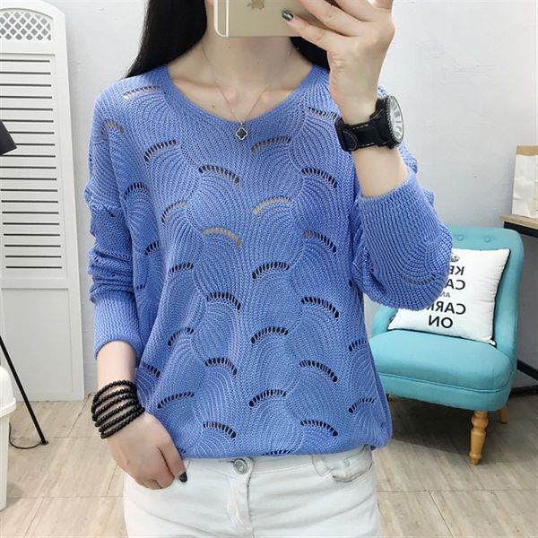 summer korean fashion thin hollow out knitted women pullover 5 color o-neck long sleeve female pull jumper femme sweaters qfr4, White;black
summer korean fashion thin hollow out knitted women pullover 5 color o-neck long sleeve female pull jumper femme sweaters qfr4, White;black