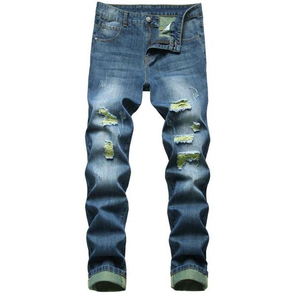 men's jeans fashion youth casual ripped cotton autumn and winter straight slim fit denim trousers classic retro wash jean pants, Blue
men's jeans fashion youth casual ripped cotton autumn and winter straight slim fit denim trousers classic retro wash jean pants, Blue
