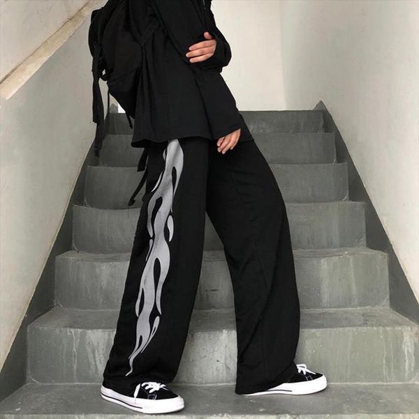 black gothic trousers autumn women pants sportswear loose fire print sweatpants hip hop streetwear male funny korean punk
black gothic trousers autumn women pants sportswear loose fire print sweatpants hip hop streetwear male funny korean punk