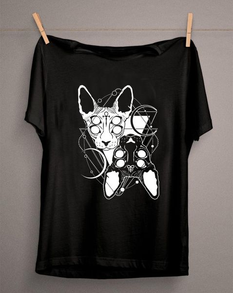 women's t-shirt cool goth tees twin sphynx cat aesthetic death metal witchy tee punk gothic shirt ungrunge harajuku tshirt, White
women's t-shirt cool goth tees twin sphynx cat aesthetic death metal witchy tee punk gothic shirt ungrunge harajuku tshirt, White