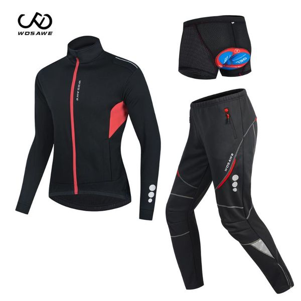 racing sets wosawe winter cycling jacket set men keeping warm fleece thermal reflective mountain road bicycle bike windbreaker suit, Black;blue
racing sets wosawe winter cycling jacket set men keeping warm fleece thermal reflective mountain road bicycle bike windbreaker suit, Black;blue