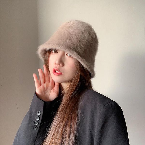 wide brim hats 2021 hat winter women's fashion solid color fur warm bucket cap fisherman's retro knitted wool basin, Blue;gray
wide brim hats 2021 hat winter women's fashion solid color fur warm bucket cap fisherman's retro knitted wool basin, Blue;gray