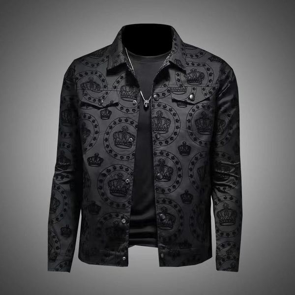 men's jackets the light luxury goods crown male logo printing tooling coat jacket thin with spring and autumn period, Black;brown
men's jackets the light luxury goods crown male logo printing tooling coat jacket thin with spring and autumn period, Black;brown