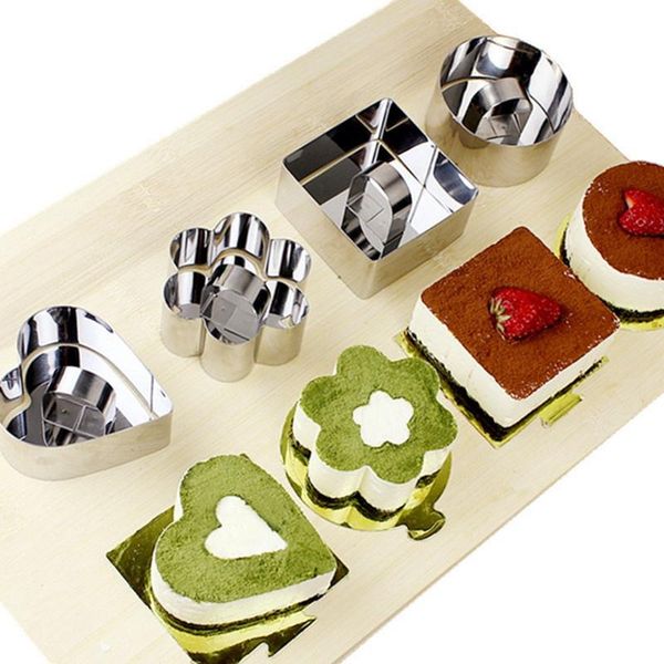 baking moulds 4shape stainless steel mousse cake ring mold layer slicer cook cutter bake mould pastry tools accessories salad form tips
baking moulds 4shape stainless steel mousse cake ring mold layer slicer cook cutter bake mould pastry tools accessories salad form tips