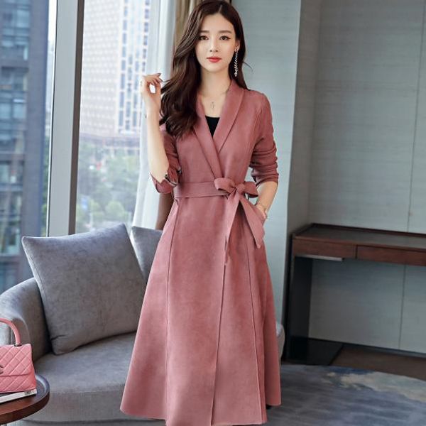 women's trench coats elegant long coat for women suede abrigos mujer windbreaker lace up cardigan overcoat aq787, Tan;black
women's trench coats elegant long coat for women suede abrigos mujer windbreaker lace up cardigan overcoat aq787, Tan;black