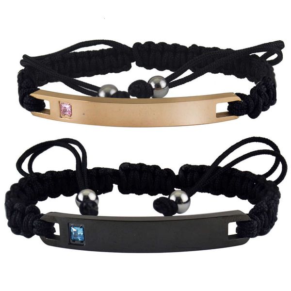 red and blue diamond lovers accessories curved brand with single zircon braided adjustable simple bracelet stb059, Golden;silver
red and blue diamond lovers accessories curved brand with single zircon braided adjustable simple bracelet stb059, Golden;silver