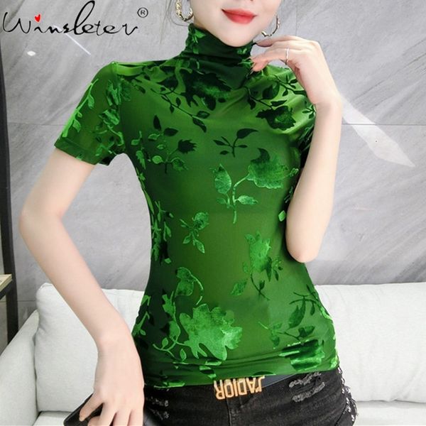 women's t-shirt summer korean style turtleneck jacquard weave women short sleeve casual bottoming shirt green tees t1313, White
women's t-shirt summer korean style turtleneck jacquard weave women short sleeve casual bottoming shirt green tees t1313, White