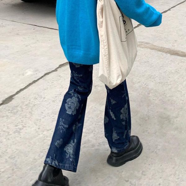 women's jeans high-waisted leg-length micro-flared pants plus size autumn and winter 2021 casual slim loose printing female, Blue
women's jeans high-waisted leg-length micro-flared pants plus size autumn and winter 2021 casual slim loose printing female, Blue