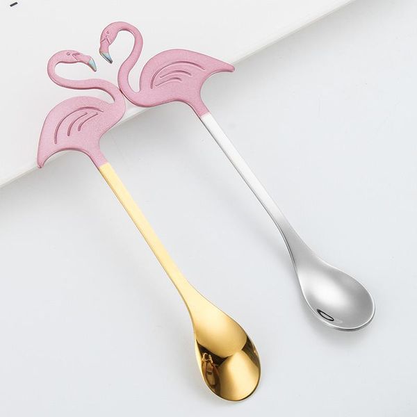spoons cute flamingo stainless steel spoon for coffee kitchen gadget silver gold color dessert year gift
spoons cute flamingo stainless steel spoon for coffee kitchen gadget silver gold color dessert year gift