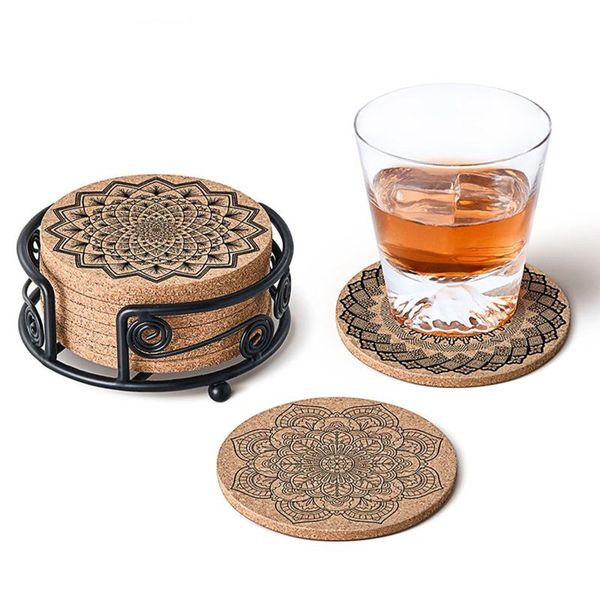 mats & pads 8pcs absorbent coasters for drinks mandala pattern style with cork base unique housewarming gift wood
mats & pads 8pcs absorbent coasters for drinks mandala pattern style with cork base unique housewarming gift wood