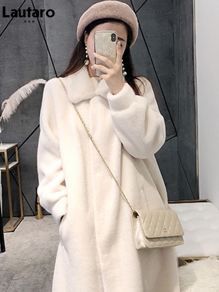 women's fur & faux lautaro winter long white warm thick fluffy sheared mink coat women turndown collar elegant luxury stylish fashion 2, Black
women's fur & faux lautaro winter long white warm thick fluffy sheared mink coat women turndown collar elegant luxury stylish fashion 2, Black