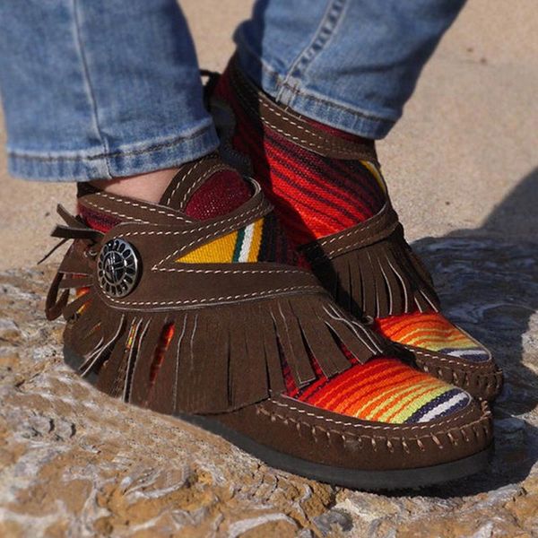 women tassel stripe ankle boots 2021 women's sewing warm woman flats female shoe ladies casual hook loops footwear plus size 43, Black
women tassel stripe ankle boots 2021 women's sewing warm woman flats female shoe ladies casual hook loops footwear plus size 43, Black