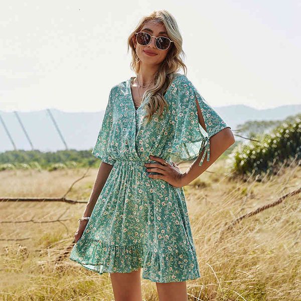 casual dresses fashion v neck short sleeve beach mini woman summer floral print boho es for women femme robe c4j2, Black;gray
casual dresses fashion v neck short sleeve beach mini woman summer floral print boho es for women femme robe c4j2, Black;gray