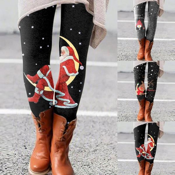 women's leggings long casual pants elastic slim boot all-match printed women christmas, Black
women's leggings long casual pants elastic slim boot all-match printed women christmas, Black