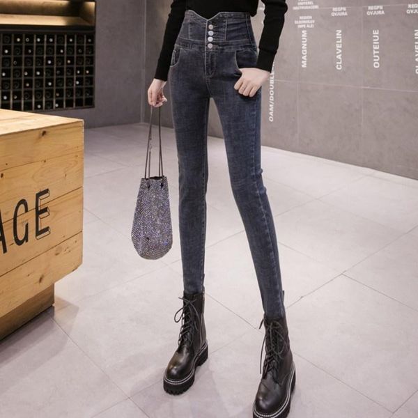 women's jeans fashion women high waist slim fit pencil pants skinny buttons push up denim casual streetwear trousers female, Blue
women's jeans fashion women high waist slim fit pencil pants skinny buttons push up denim casual streetwear trousers female, Blue