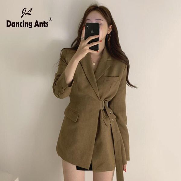 women's jackets women coats notched collar long sleeve pockets buttons bandage suit 2021 spring female korean casual office clothes, Black;brown
women's jackets women coats notched collar long sleeve pockets buttons bandage suit 2021 spring female korean casual office clothes, Black;brown