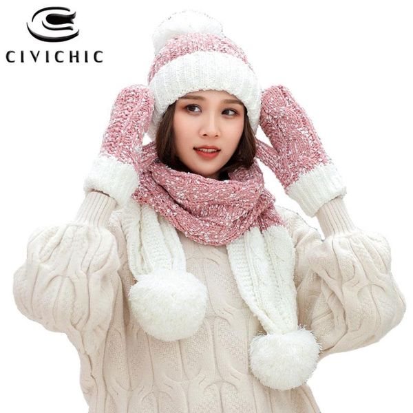 hats, scarves & gloves sets civichic winter warm scarf hat 3 pcs for women knit shawl thick cap fleece headwear velvet pompon skullies beani, Blue;gray
hats, scarves & gloves sets civichic winter warm scarf hat 3 pcs for women knit shawl thick cap fleece headwear velvet pompon skullies beani, Blue;gray