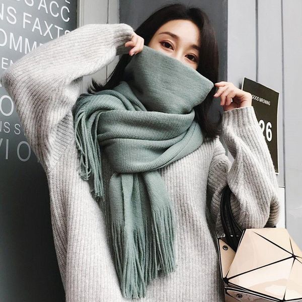 scarves women scarf winter korean ladies shawls all-match long section thickened warmth student male knitted wool, Blue;gray
scarves women scarf winter korean ladies shawls all-match long section thickened warmth student male knitted wool, Blue;gray