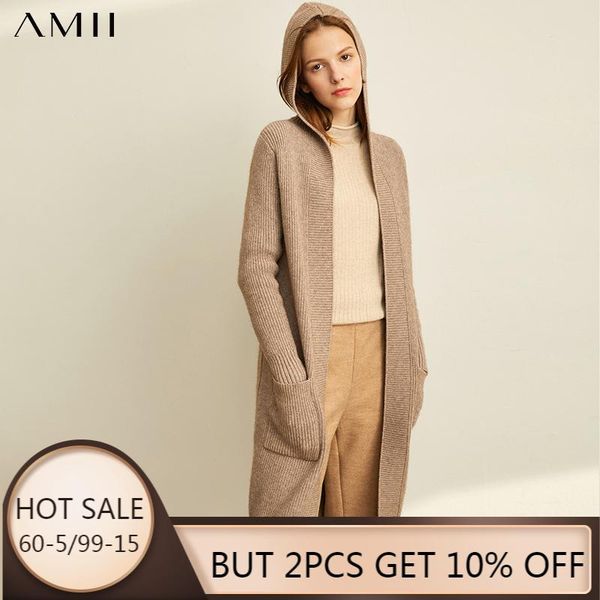 amii minimalism spring lazy sweater coat women fashion new loose hat long knitted female cardigan 11940475, White
amii minimalism spring lazy sweater coat women fashion new loose hat long knitted female cardigan 11940475, White