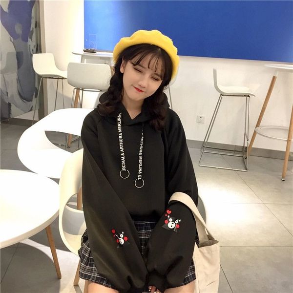 female hoodies 2021 sleeve new korean winter released stuffed student harajuku kawai impression of cartoon q6x3, Black
female hoodies 2021 sleeve new korean winter released stuffed student harajuku kawai impression of cartoon q6x3, Black