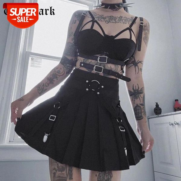 Goth Dark Punk Style Black Pleated Gothic Skirts Grunge Patchwork With Belt Front Sexy Mini Skirt High Waist Women Fashion Cloth #C36o
Goth Dark Punk Style Black Pleated Gothic Skirts Grunge Patchwork With Belt Front Sexy Mini Skirt High Waist Women Fashion Cloth #C36o