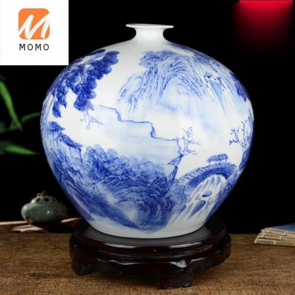 vases ceramics celebrity hand-painted blue and white porcelain vase living room home ornament large bottle decoration
vases ceramics celebrity hand-painted blue and white porcelain vase living room home ornament large bottle decoration
