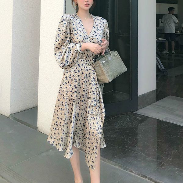 2021 new casual floral women elegant retro designer praty irregular office lady korean one-piece women's autumn yjnu, Black;gray
2021 new casual floral women elegant retro designer praty irregular office lady korean one-piece women's autumn yjnu, Black;gray